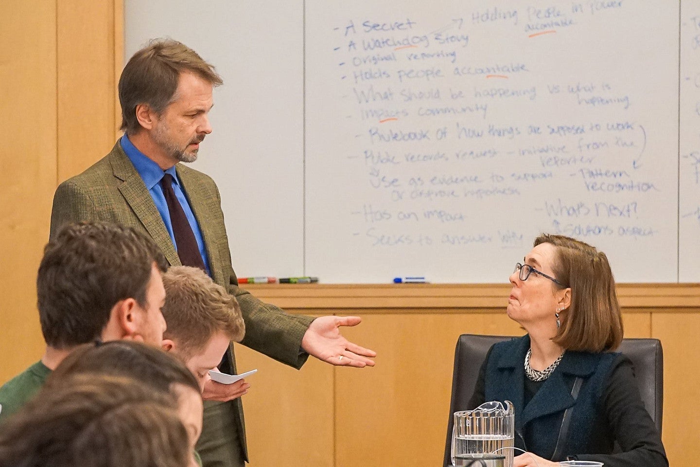 Brent Walth and Oregon governor Kate Brown