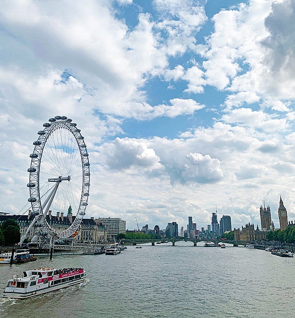 View of London's River Thames