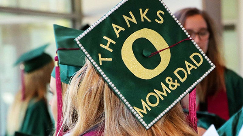 Motor board that says Thanks Mom & Dad Motor board that says Thanks Mom & Dad