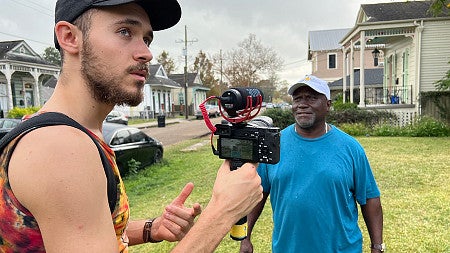 Aaron O’Gara interviews Jesse Williams, who is rebuilding his home for the second time after hurricane damage.