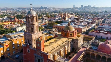 aerial view of Queretaro, Mexico