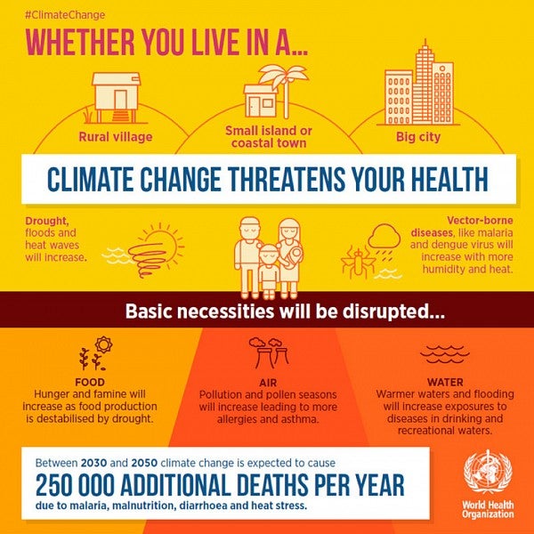 The effects of climate change chart.