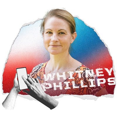 digital collage portrait of Whitney Phillips